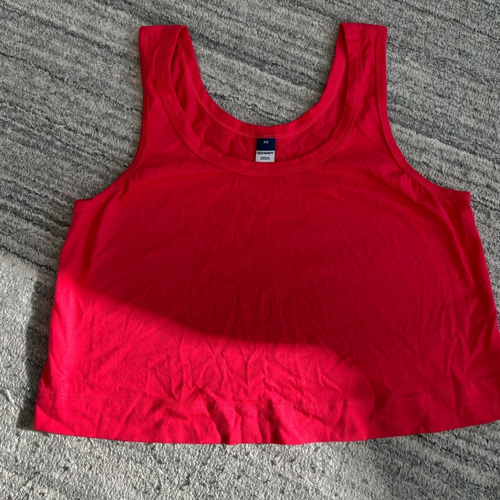 Old Navy Vibrant Red Crop Top